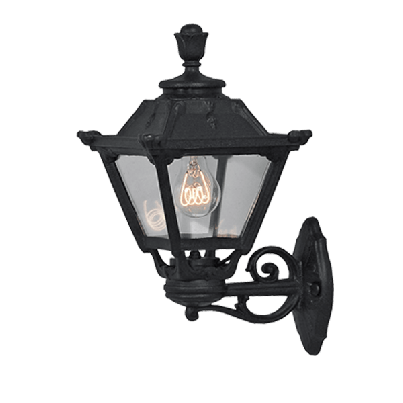 GOLIA wall lantern upward 1xE27 IP55 black