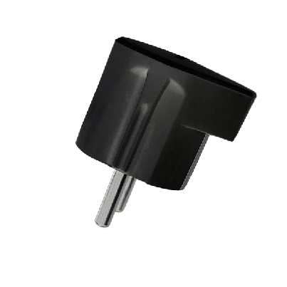 Angle schuko plug 2P+E 16A black