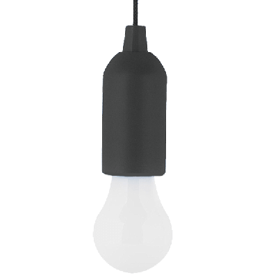 LED Bulb Shape Lamp E-6621 1W 3xAAA Black