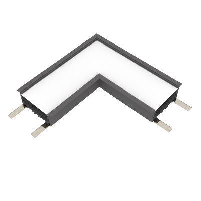 L-Connector 8W 3000K Black For Recessed LED Profiles