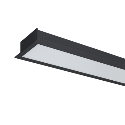 LED Profile S77 24W 4000K 600mm Black Recessed mounting