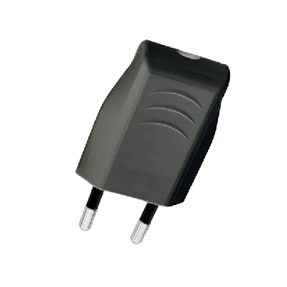 Two pin plug 6A black