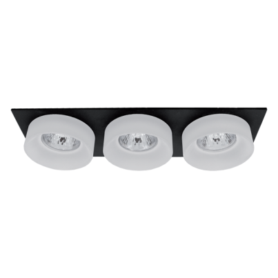 SA-045/3 Triple downlight square black/white