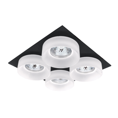 SA-045/4 quadruple downlight square black/white