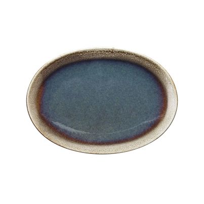 Oval plate cm 36 BLOOM BLUE AND BROWN