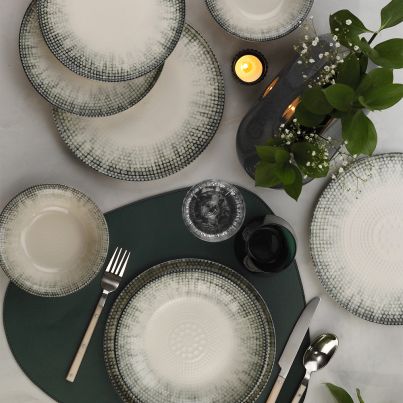 Dinner set Bone rotondo 24 pcs. cream