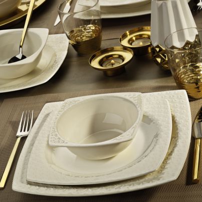 Dinner set Bone versa 24 pcs. cream