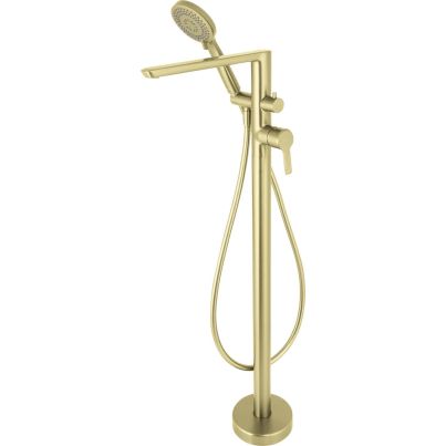 ARNIKA Freestanding Bath Mixer with Shower Set, Matte Gold