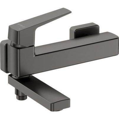 BLUR Bath Mixer with Foldable Spout, Titanium