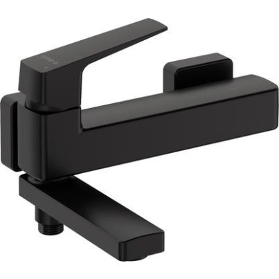 BLUR Bath Mixer with Foldable Spout, NERO