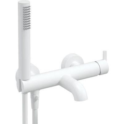 SILIA Bath Mixer with Shower Set, Bianco