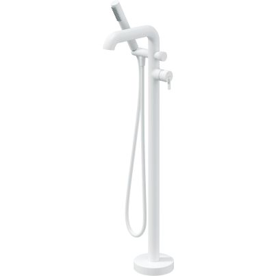 SILIA Bath Mixer with Shower Set, White