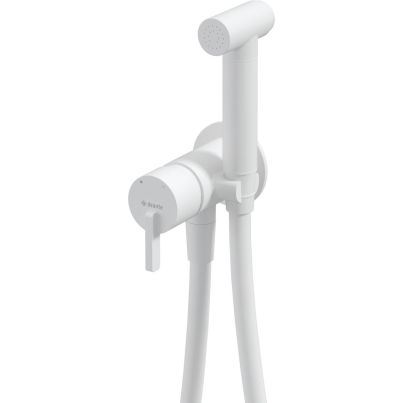 SILIA Bidet Mixer with Concealed Hand Shower, White