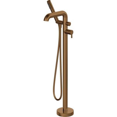 SILIA Freestanding Bath Mixer with Shower Set, Matte Bronze