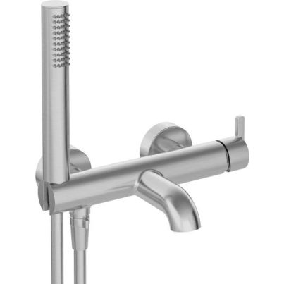 SILIA Bath Mixer with Shower Set, Stainless Steel