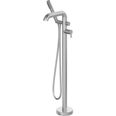 SILIA Freestanding Bath Mixer with Shower Set, Stainless Steel