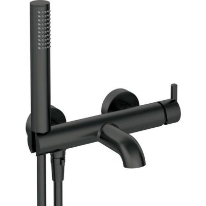 SILIA Bath Mixer with Shower Set, NERO