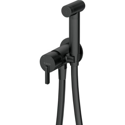 SILIA Bidet Mixer with Concealed Hand Shower Bidetta, NERO