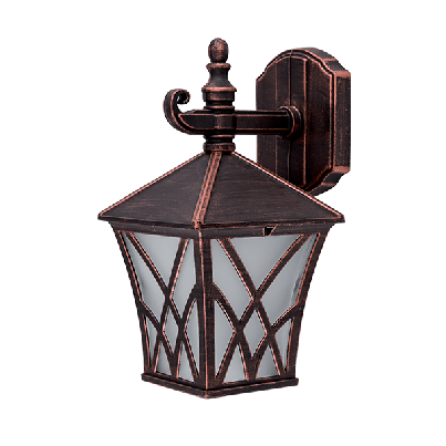 ALEK lantern down 1xE27 black red brass