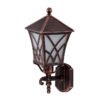 ALEK lantern upward 1xE27 black red brass