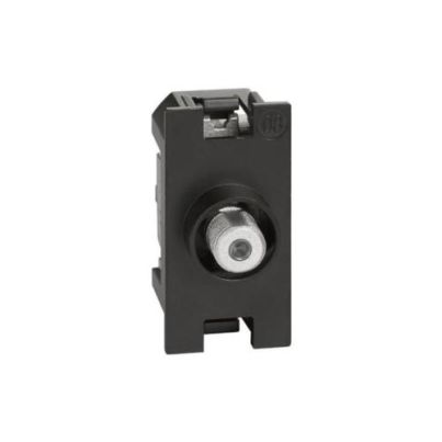 F-Type Coaxial SAT Socket 1-Module LEGRAND Living Now, Black