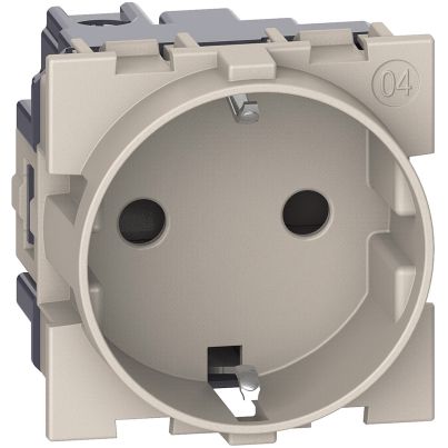 German Standard Socket 2-Module P30 LEGRAND Living Now, 2Р+Е, 16A, 250V, Sand