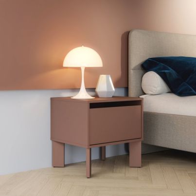 Nightstand TWENTY ONE, 48.2/47.5 cm, Terracotta