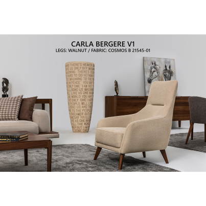 Wing chair CARLA beige/COSMOS B 21545-01
