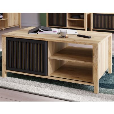 Coffee table TWELVE with slats 105x65 cm, Mauvella oak