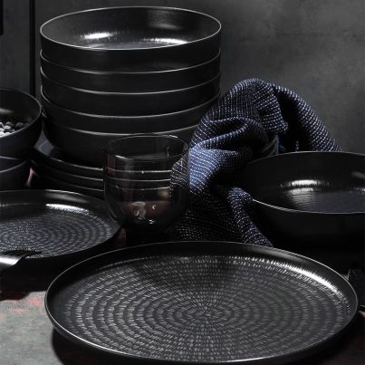 Dinner set Capri 24 pcs. anthracite/DG-465