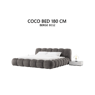 Bed COCO dark grey/BERGE 8032