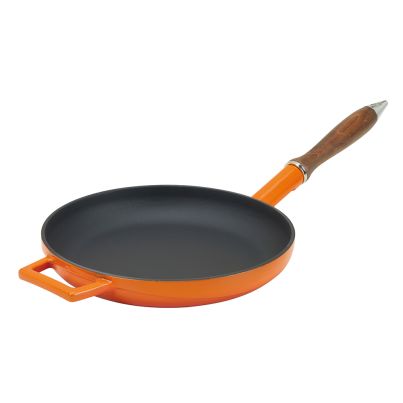 Cast iron frypan Slow-cook 24cm orange