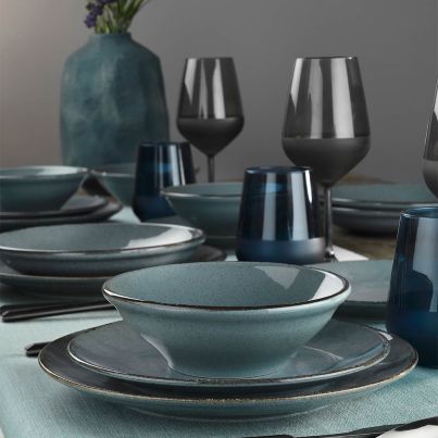 Dinner set Color x 24 pcs. blue