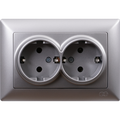 VISAGE Double Socket Grey