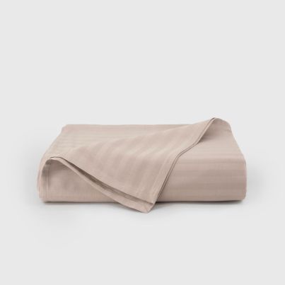 Flat sheet DILIOS Seville Lux, 240/260 cm, striped, sand grey