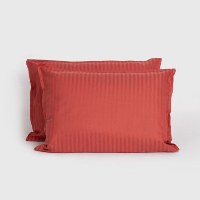 Set of Pillowcases DILIOS Seville Lux, 50/70 cm, 100% Cotton, Red Stripe, 2 pcs
