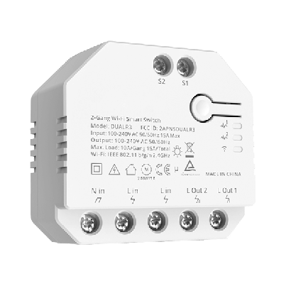 DUALR3-195009 2-gang Wi-Fi smart switch