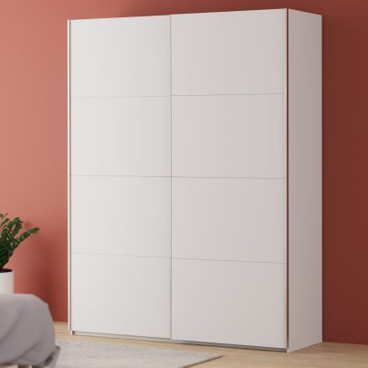 Wardrobe EIGHT with sliding doors 180 cm, White