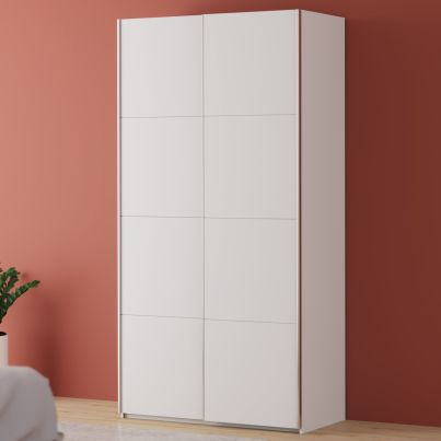 Wardrobe EIGHT with sliding doors 120 cm, White