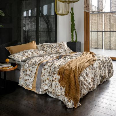 Galizzi Bedding set ARMONIA 3pc. 250x200/220 + 2x50x80 light brown