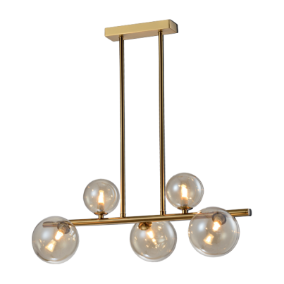 OLENA Chandelier 5xG9 golden vertical