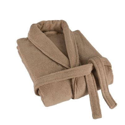 Bathrobe DILIOS Havana, L/XL, Shawl Collar, 100% Cotton, Beige