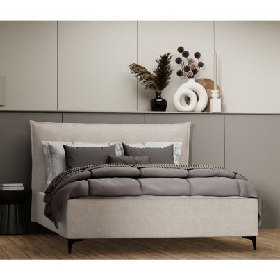 Upholstered bed SPECIFIC HELSINGBORG with storage, 180x200, Cashmere