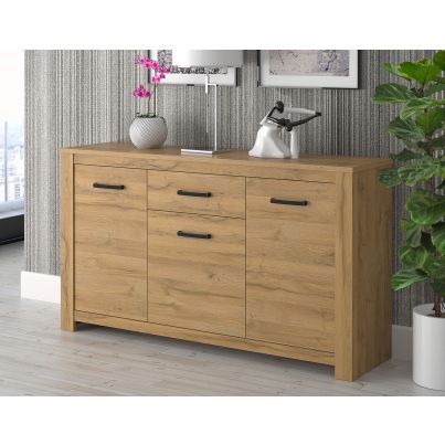Chest TEN with 1 drawer and doors 160 cm, Ancient oak 