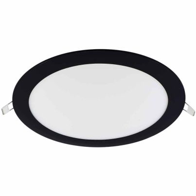 V ROUND RECESSED LED PANEL BLACK 4000K 18W