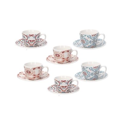 Set of 6 Coffee Cups & Saucers TOGNANA Iris Ribeira