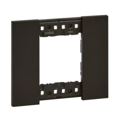 Cover Plate 2-Module LEGRAND Living Now, 10.25х8.6х1.1 cm, Black