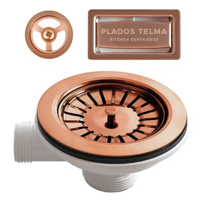 One-way PVD waste kit 90mm copper