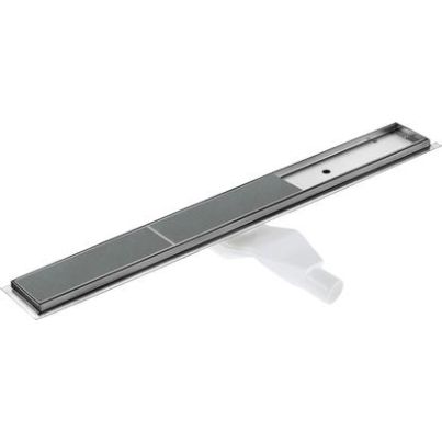 Linear drain for tiles / full length 70cm siphon H65
