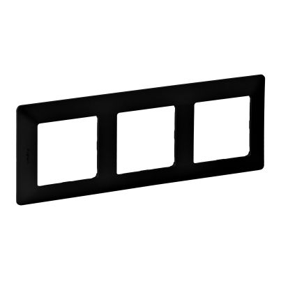 LEGRAND VALENA LIFE DECORATIVE TRIPLE PANEL BLACK